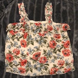 American Eagle floral eyelet top
